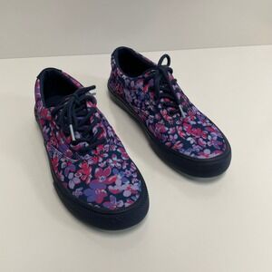 Sperry Striper II CVO Tokyo Men's 7.5 Navy Floral Cherry Blossom Shoes Sneakers